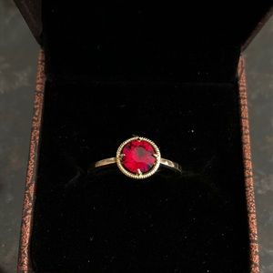 10k solid gold ring ruby